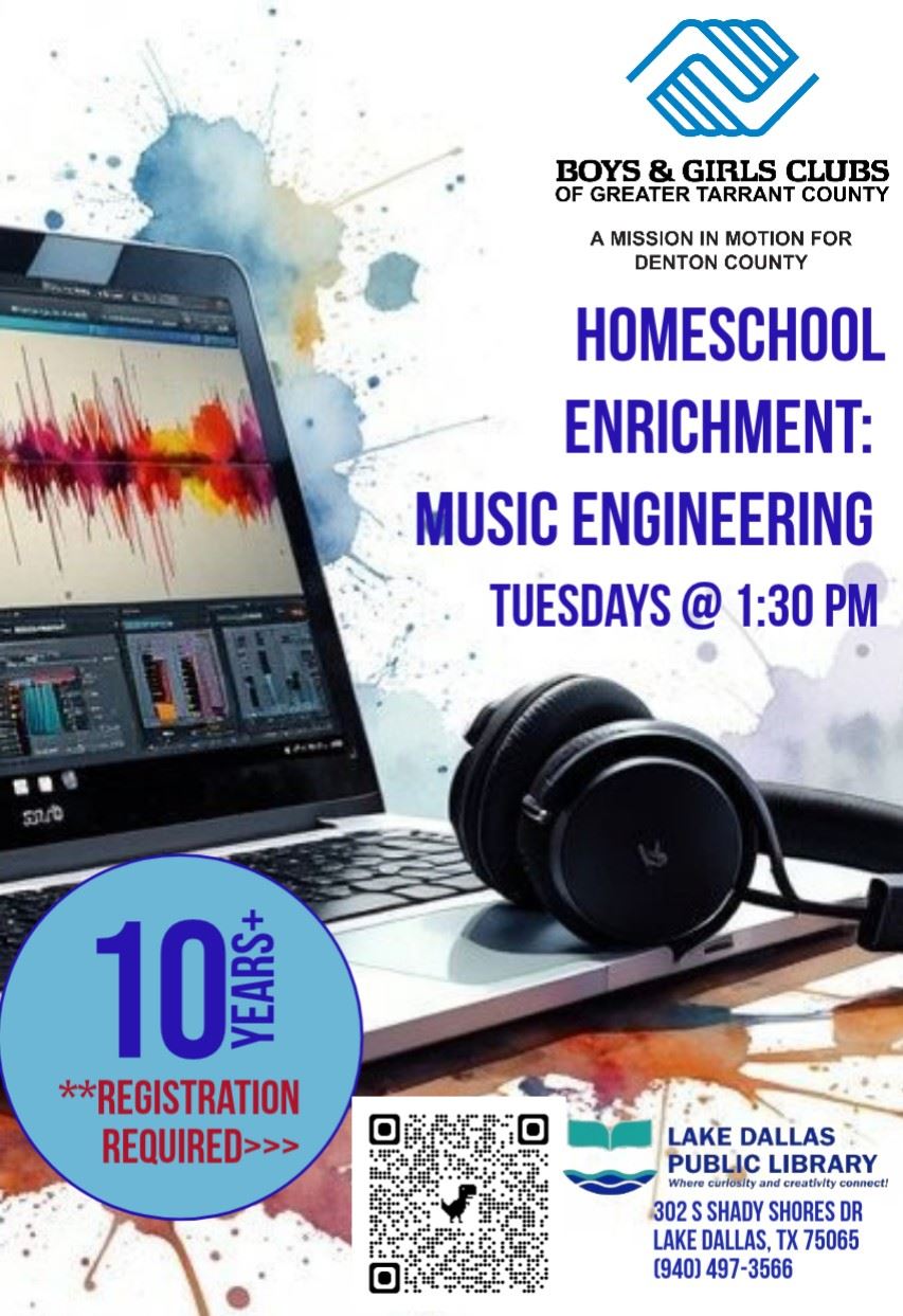 Homeschool Enrichment: Music Engineering Tuesdays at 1:30pm