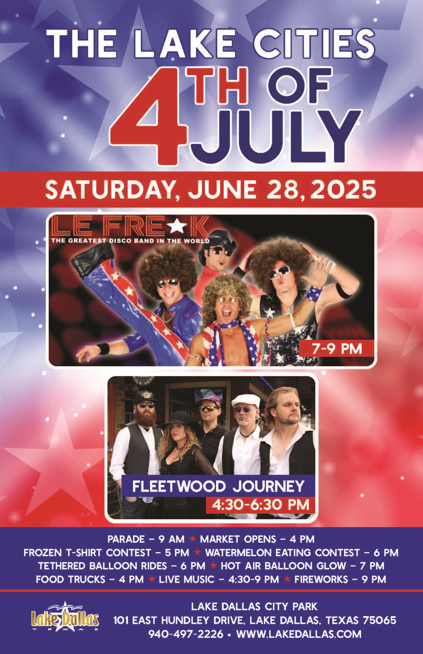 2025 The Lake Cities 4th of July Poster